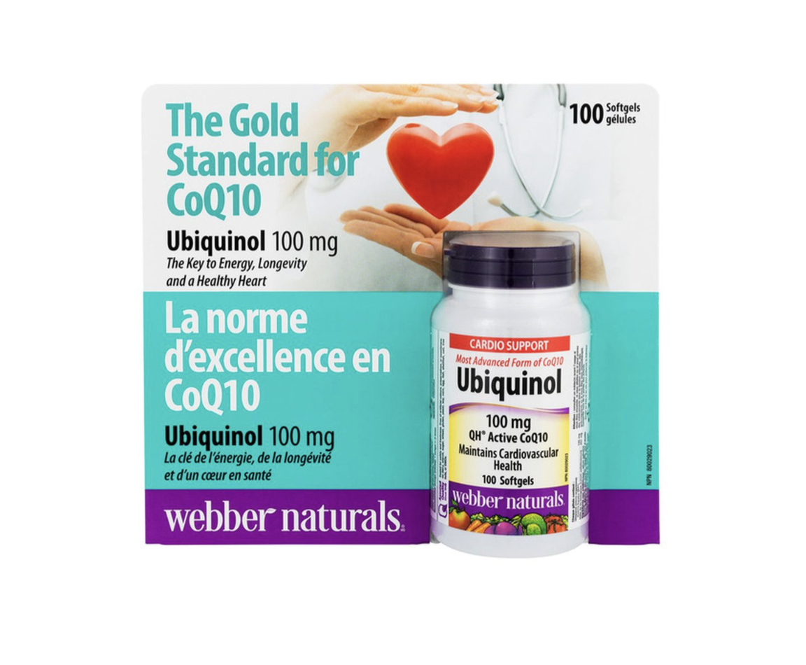 Weber Naturals 100 mg Ubiquinol softgels CoQ10