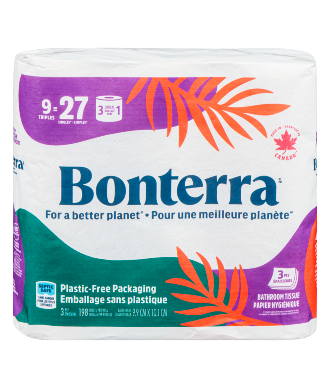 BONTERRA 3 Ply Bath Tissue (9pk)