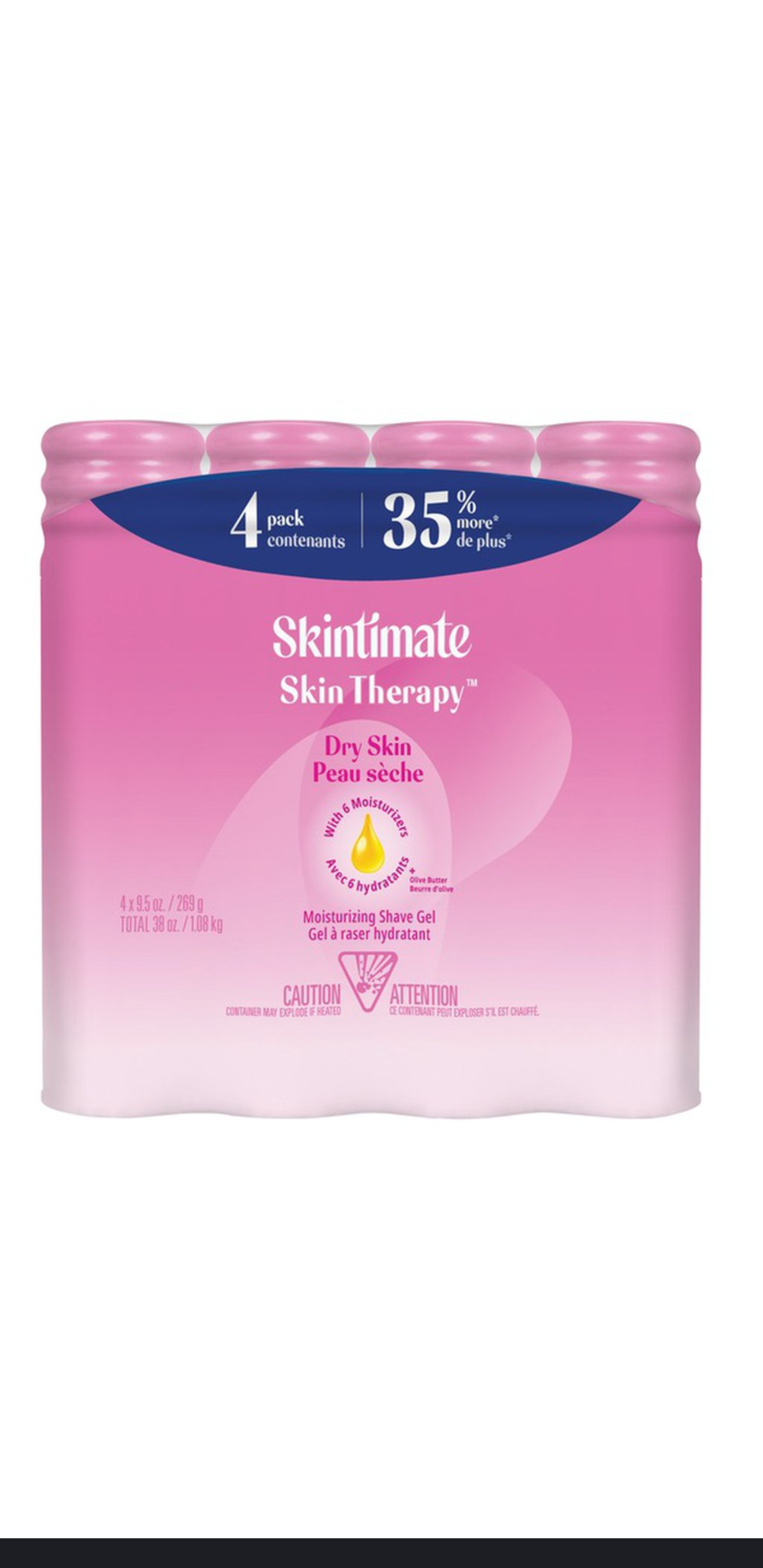 Skintimate Skin Therapy Women's Shaving Gel, 4 Pack