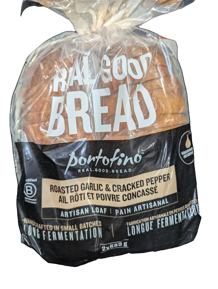 Portofino Cracked Pepper and Roasted Garlic Bread (2 pack)