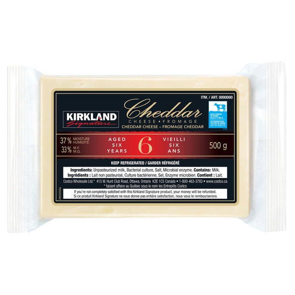 Kirkland Signature 6 Year Old Cheddar Cheese 500g