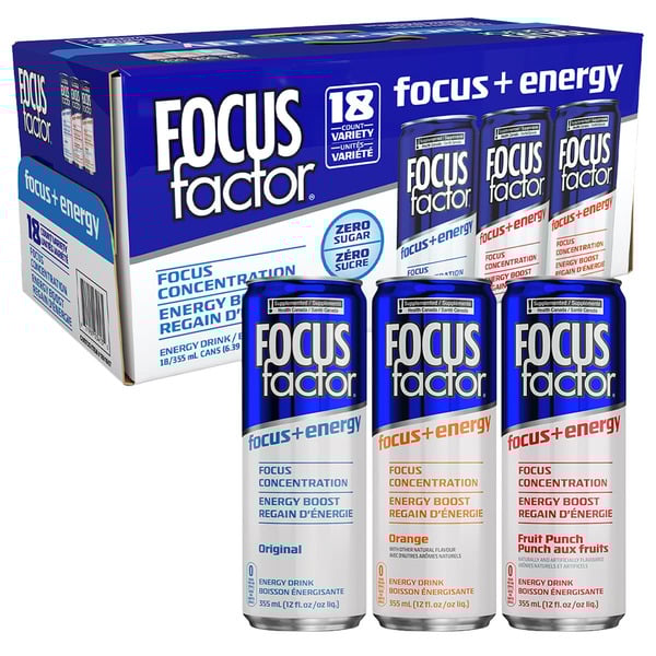 Focus Factor Energy Drink 18 x 355 ml