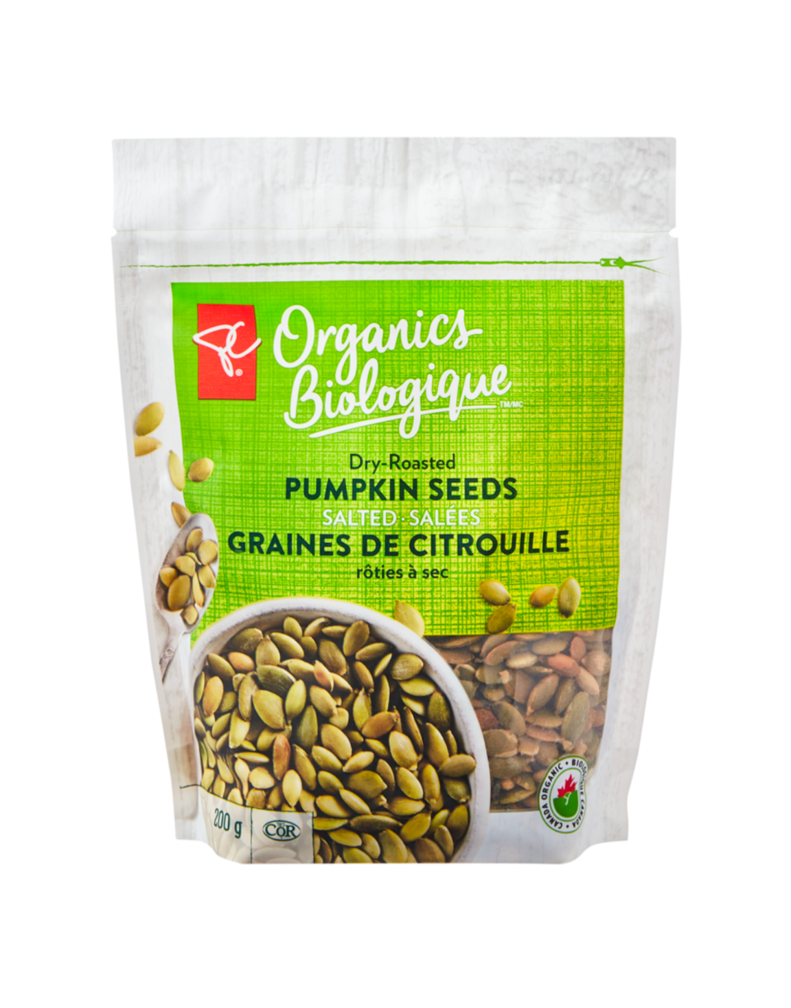 Presidents Choice Organic Pumpkin Seed Dry Roasted Salted