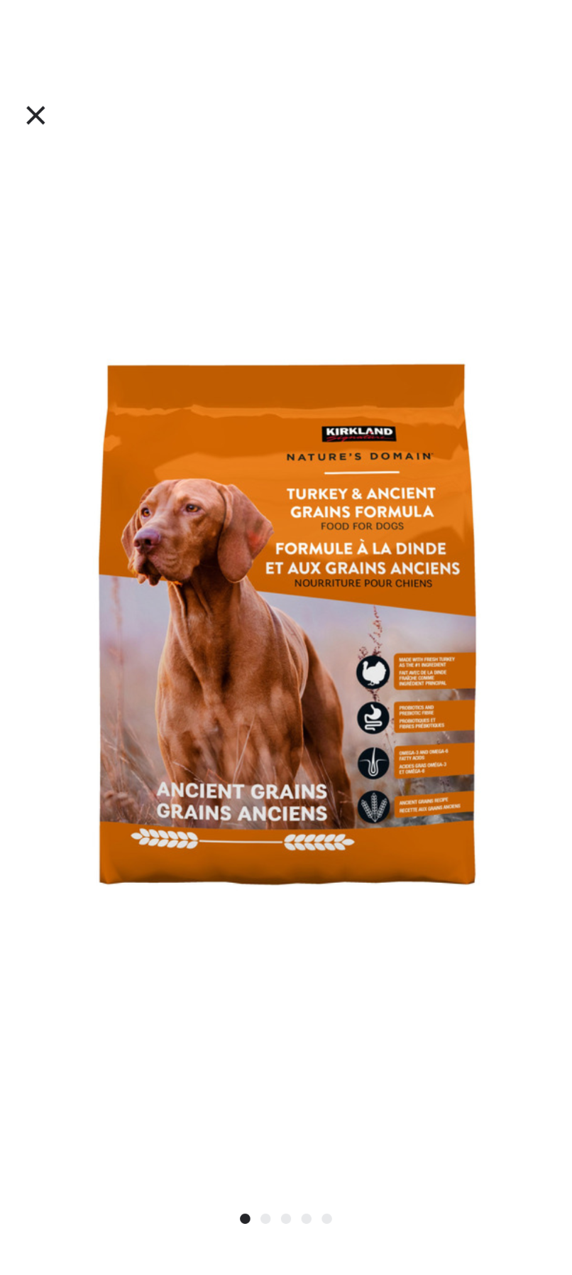 Kirkland Turkey & Ancient Grains Dog Food