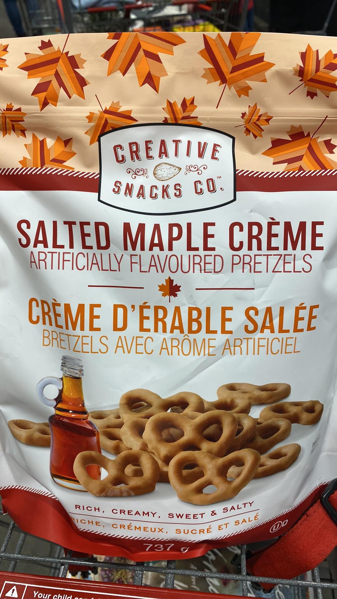 Salted Maple Creme Creative Snacks Flavored Pretzels 737 g