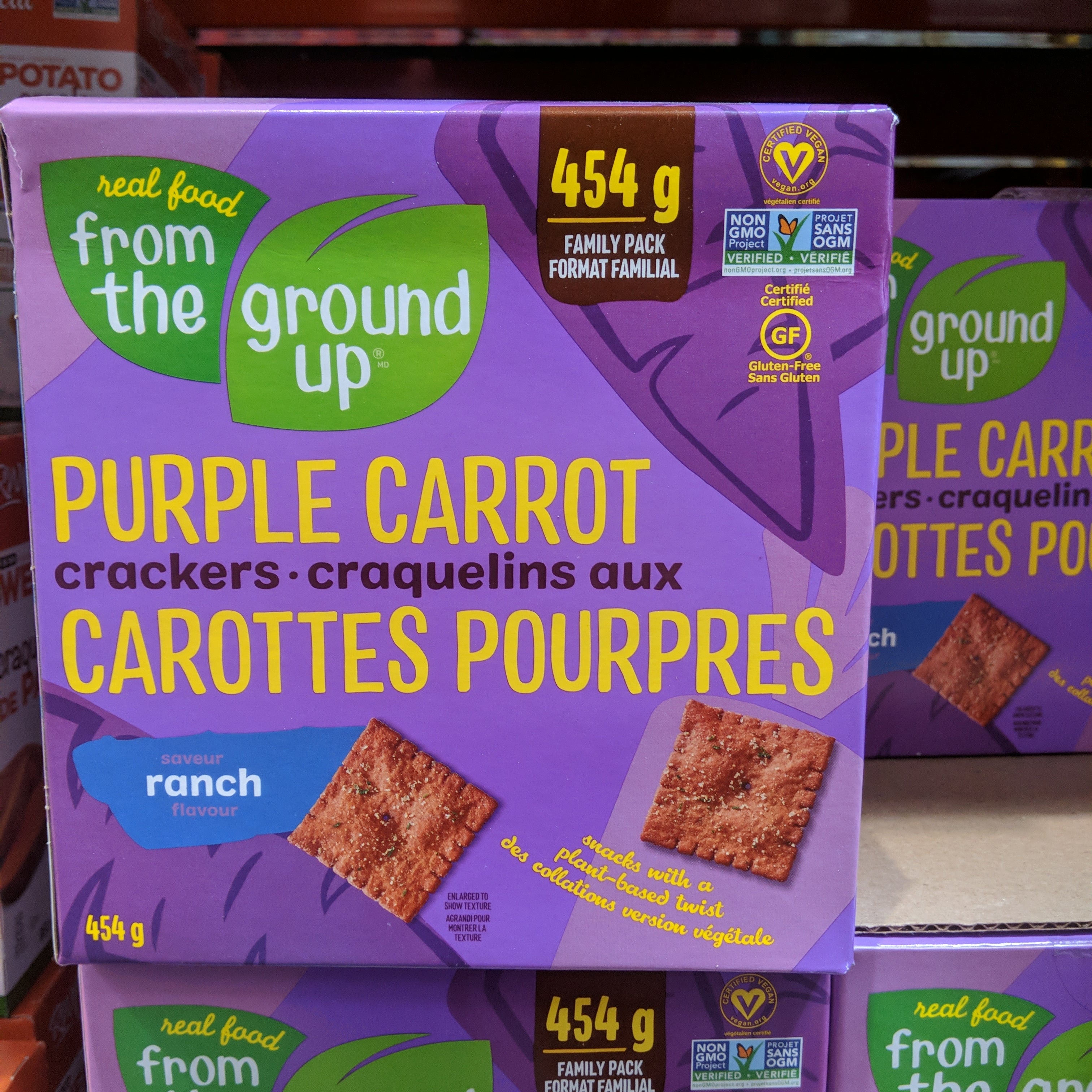 From the Ground Up purple carrot crackers