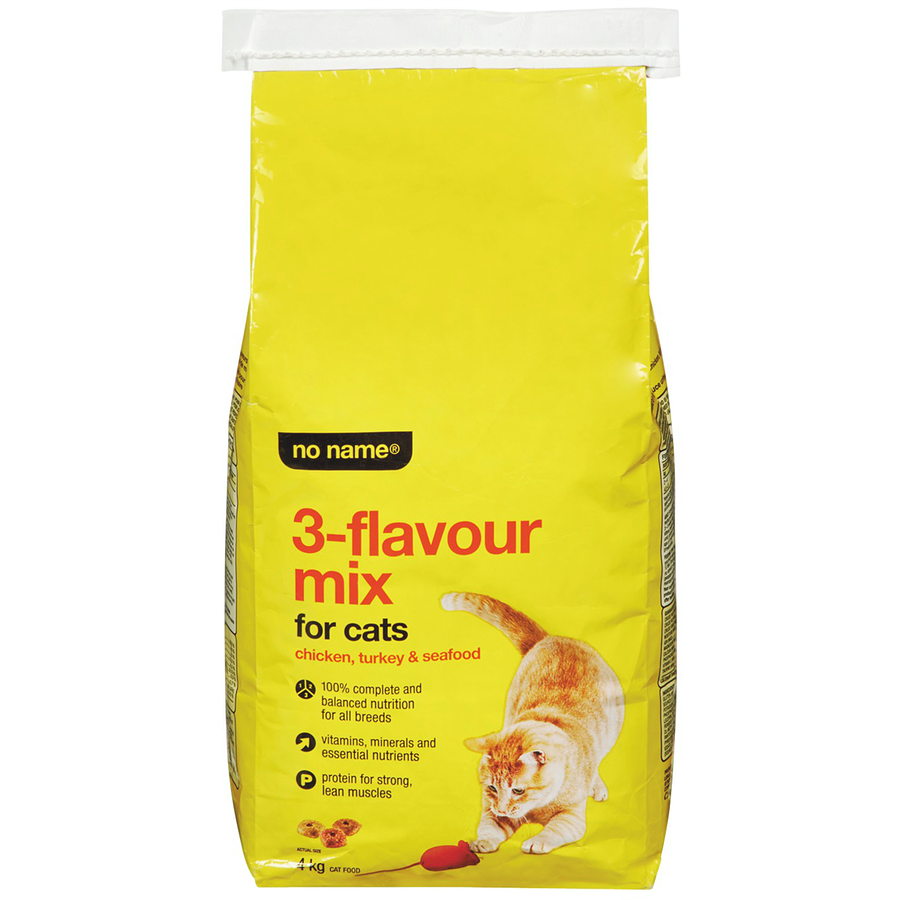 No Name 3-Flavour Mix Cat Food 4 kg (Chicken, Turkey, & Seafood)