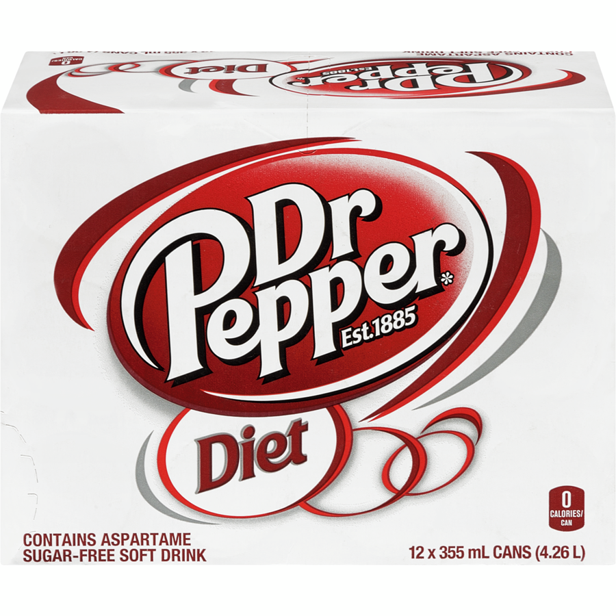 Diet Dr Pepper Soda (12x355ml)