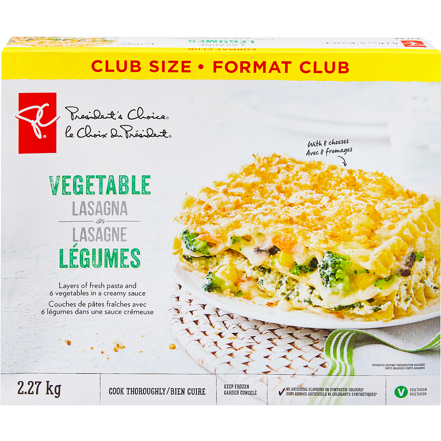 President's Choice 7 Cheeses Vegetable Lasagna CP
