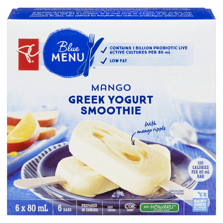President's Choice Blue Menu Mango Greek Yogurt Smoothie Bars