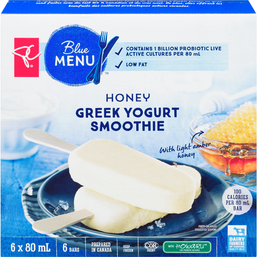 President's Choice Blue Menu Honey Greek Yogurt Smoothie Bars
