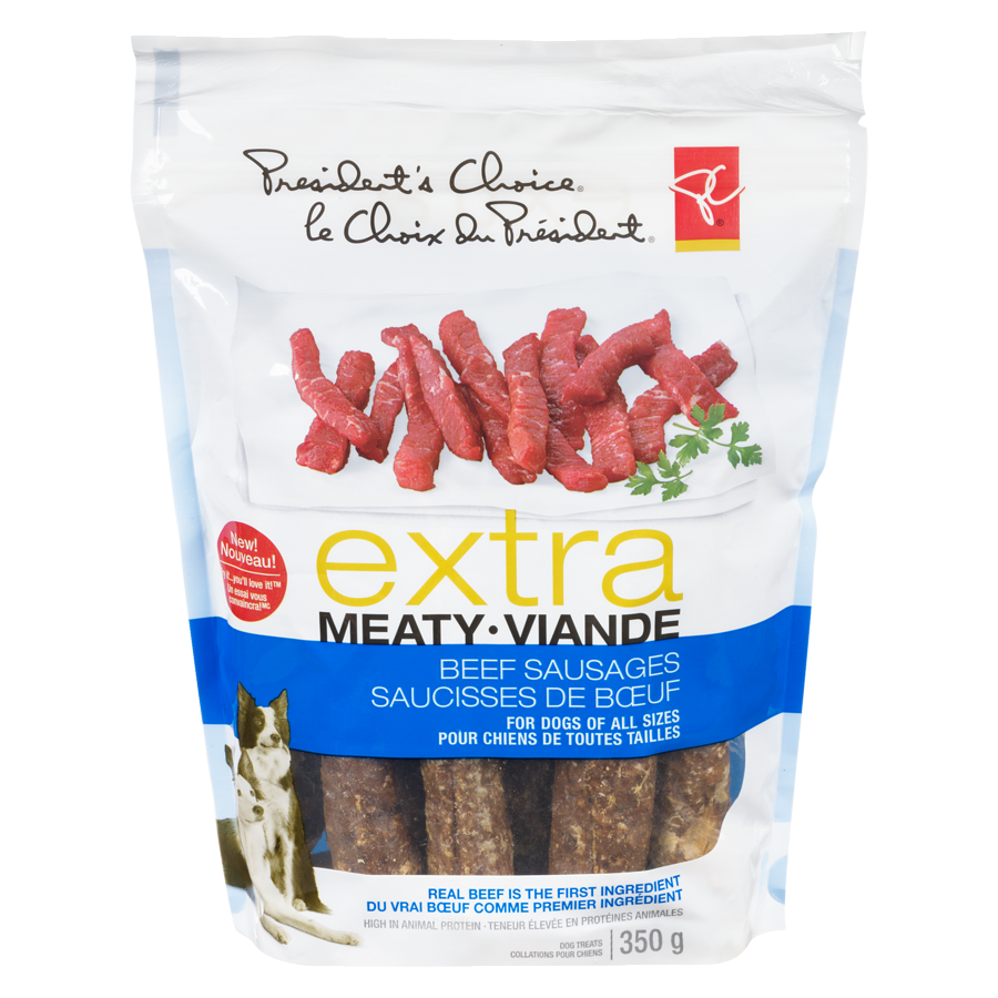 President's Choice Extra Meaty Dog Food Beef Sausages