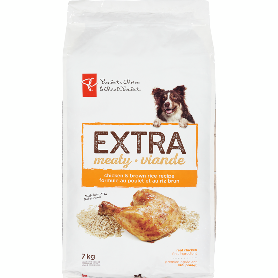 President s Choice Extra Meaty Dog Food Chicken Brown Rice 7