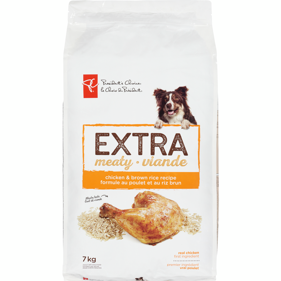 President's Choice Extra Meaty Dog Food (Chicken & Brown Rice, 7 kg)