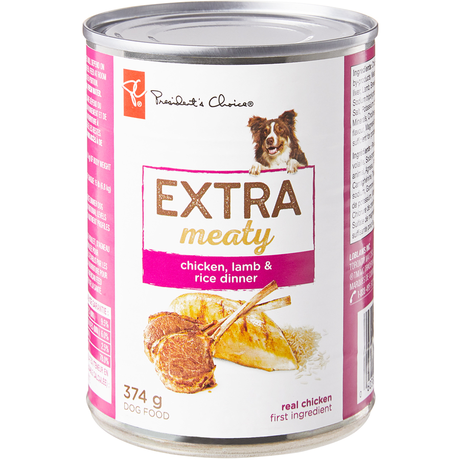President's Choice Extra Meaty Dog Food (Chicken, Lamb & Rice Dinner)