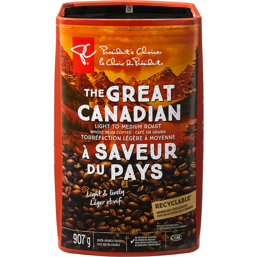 President's Choice The Great Canadian Whole Bean Coffee