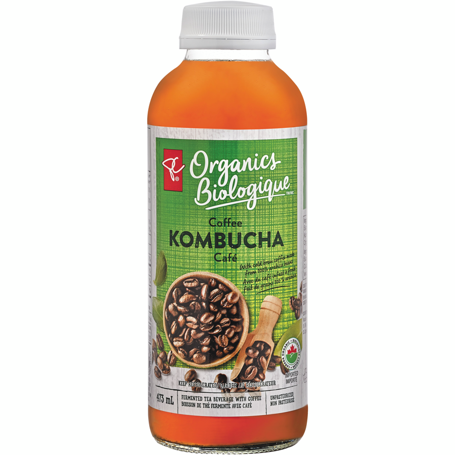 PC Organics Coffee Kombucha Fermented Tea Beverage
