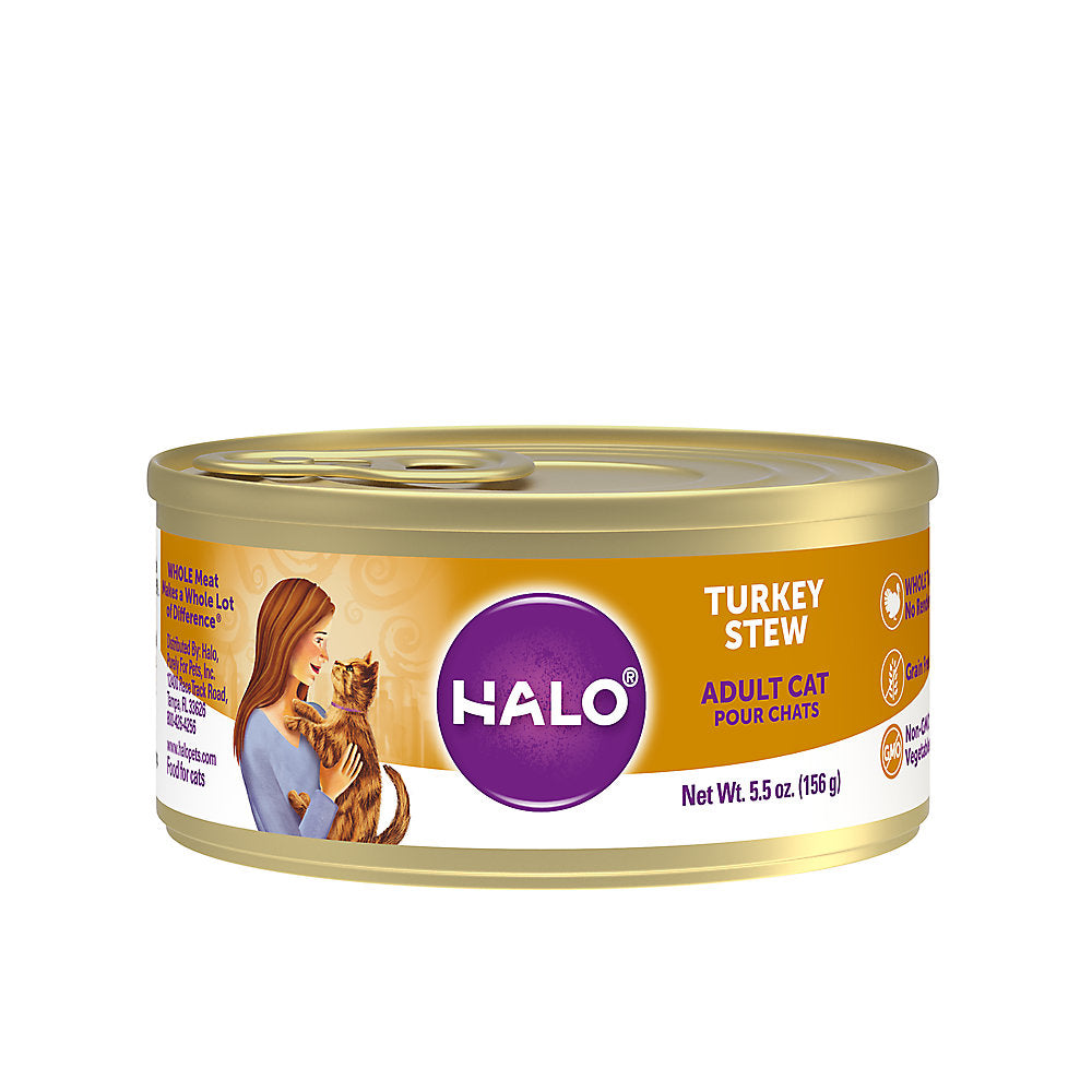 HALO® Adult Cat Food - Natural, Grain Free, Turkey Recipe