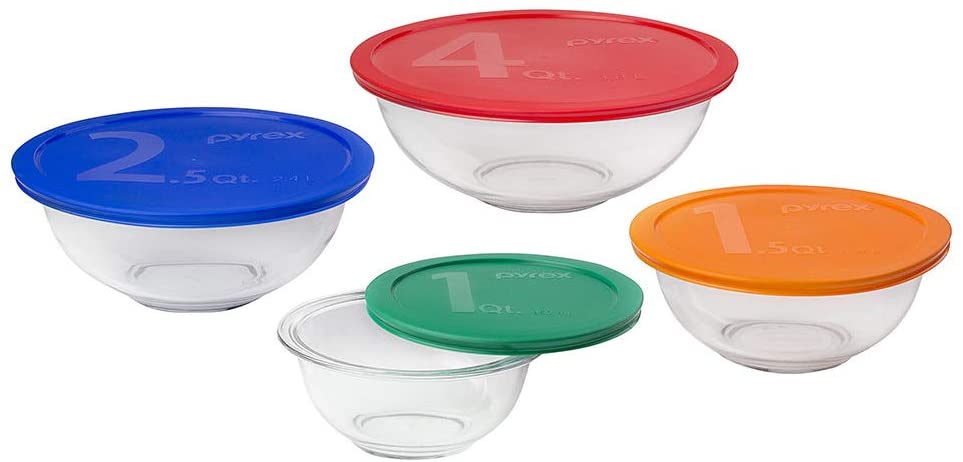 Pyrex mixing bowls