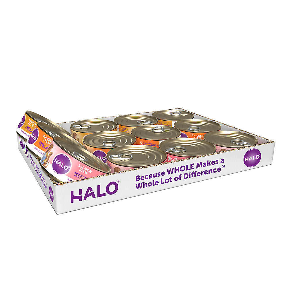 HALO Wet Cat Food Variety Pack - Natural, Grain Free