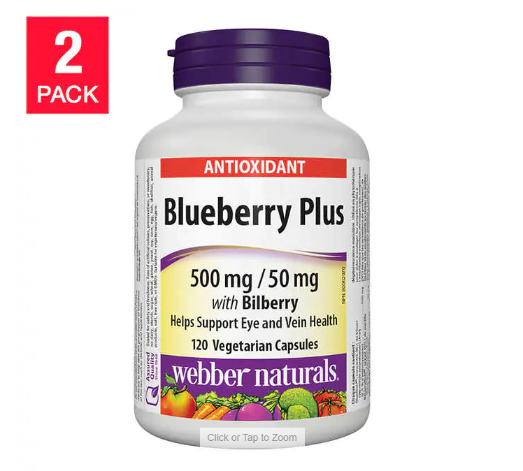 Webber Naturals Blueberry Plus Capsules
