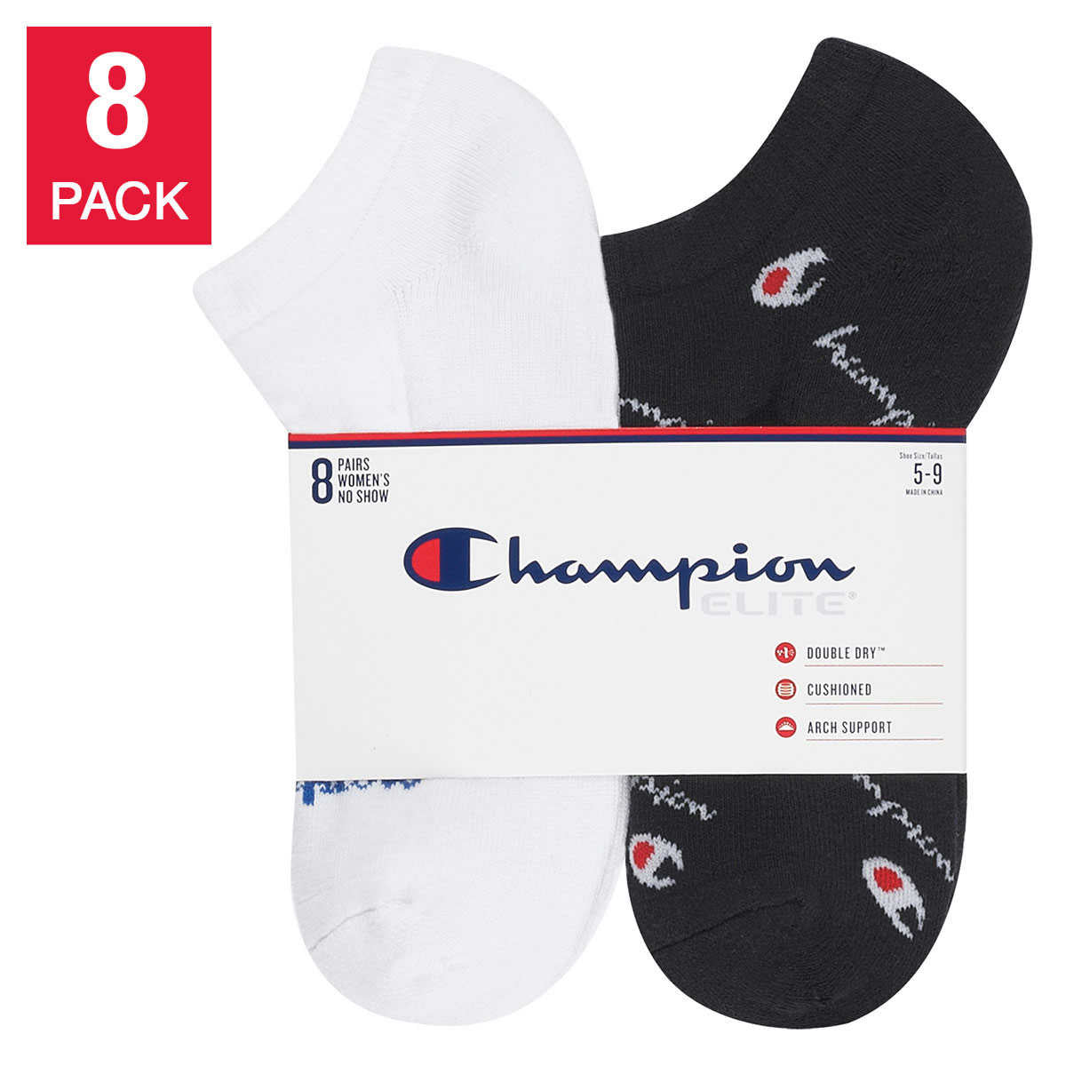 Champion Women's Ankle Socks C Logo, 6-Pack