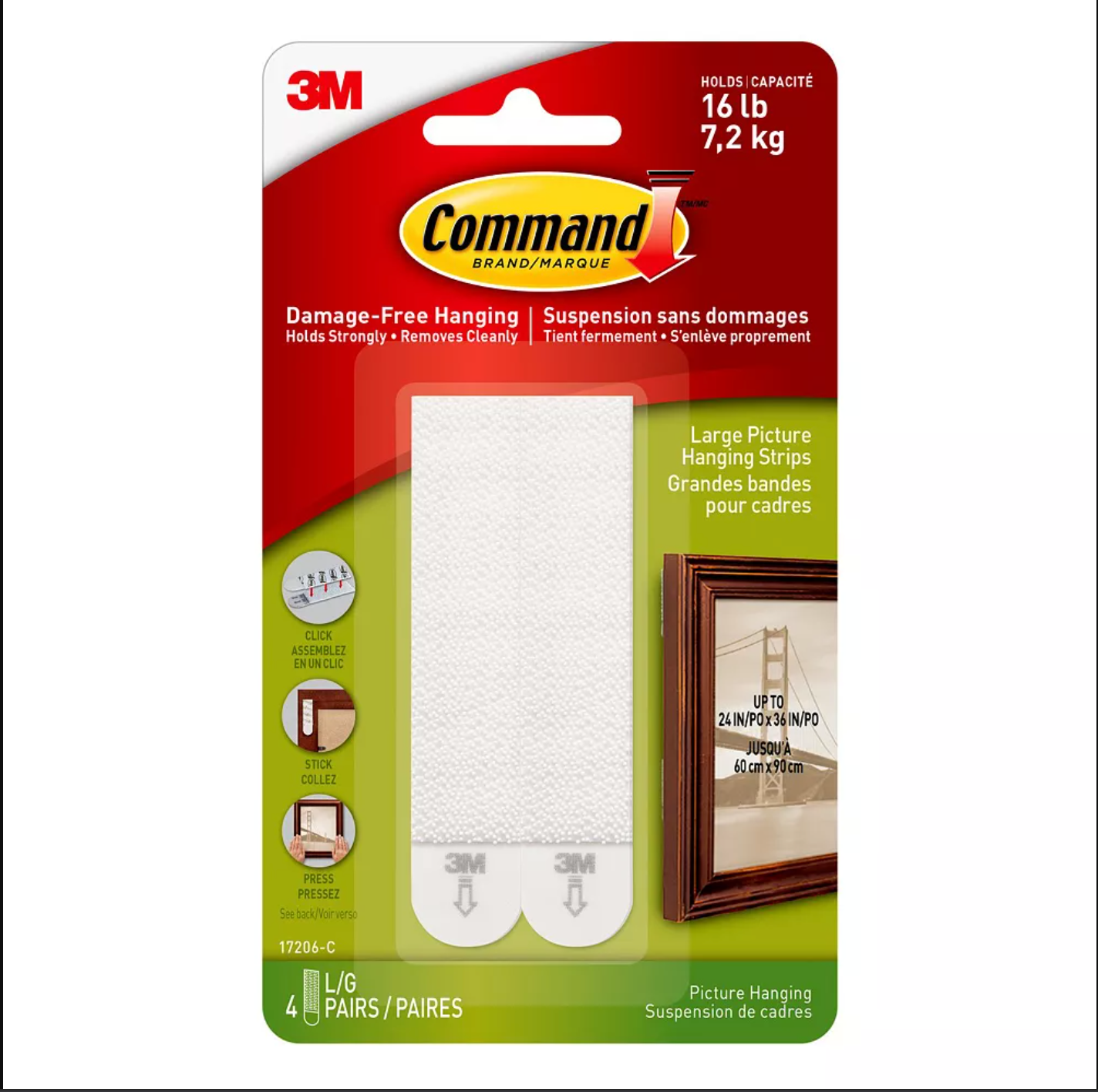 3M Command large picture strips