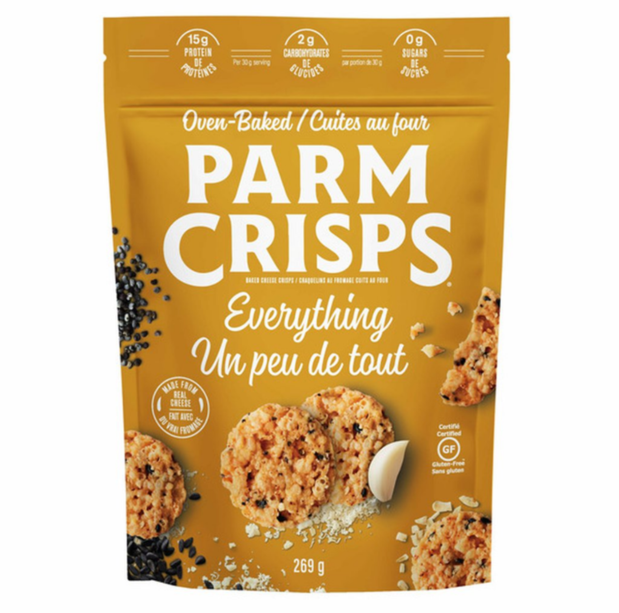 ParmCrisps Oven Baked Everything Cheese Crisps