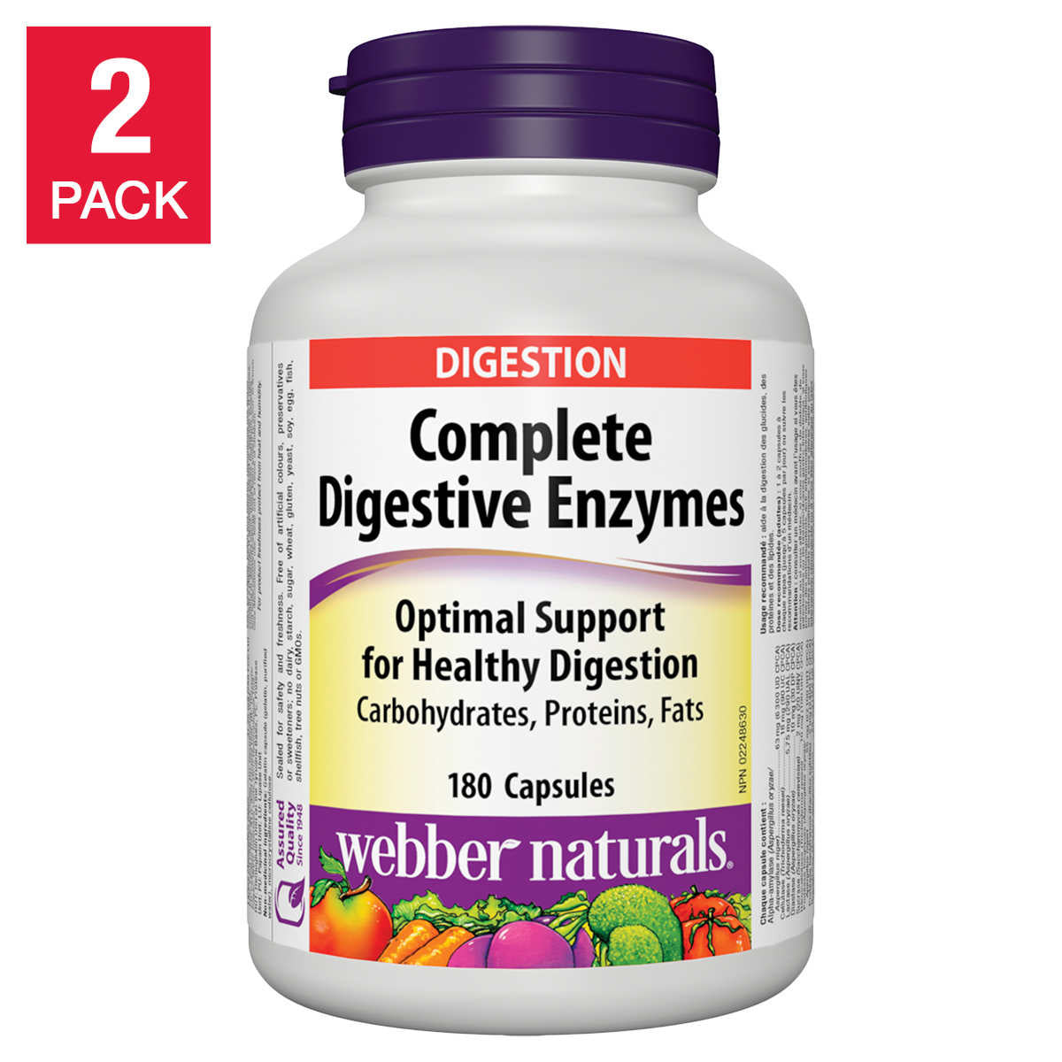 Webber Naturals Complete Digestive Enzyme Capsules (2 pack)
