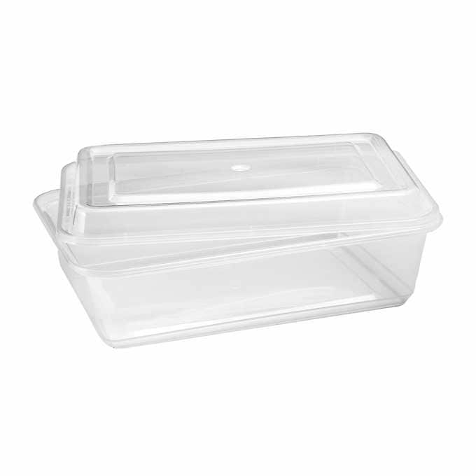 Café Express 42-oz Rectangular Containers with Lids 50-count