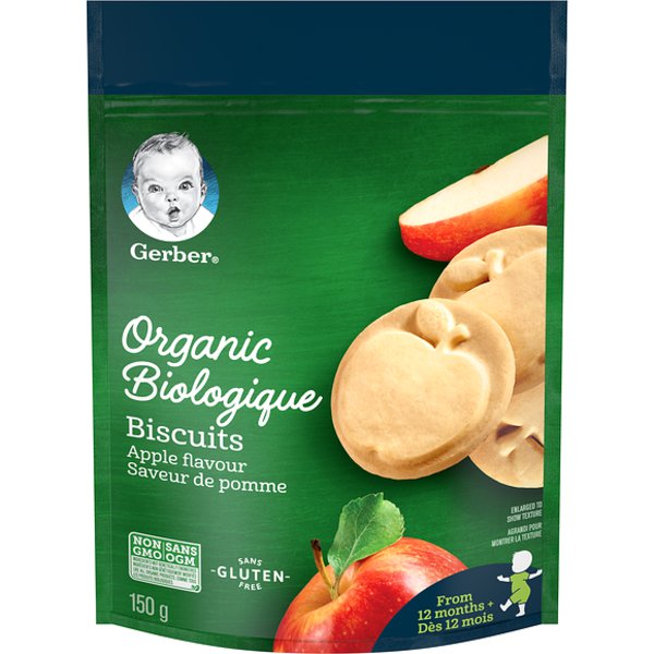 Gerber Organic Gluten Free Apple Flavour Biscuits