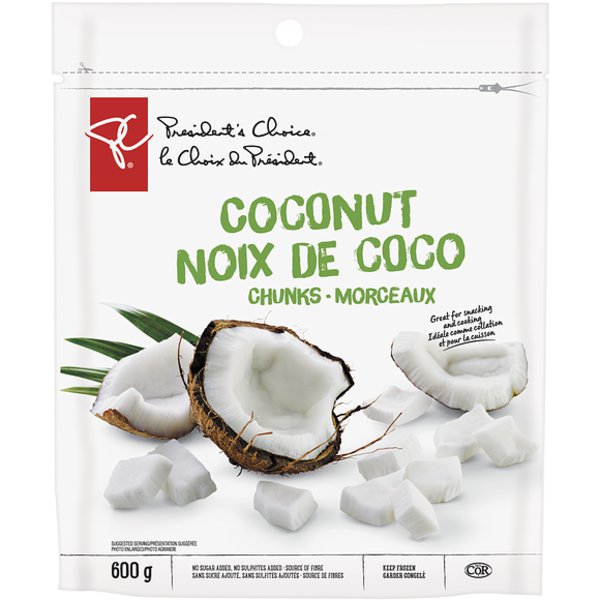 Presidents Choice Frozen Fruit Coconut Chunks