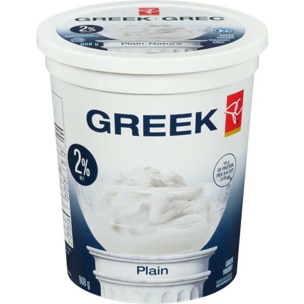 President's Choice Regular 2% Plain Greek Yogurt
