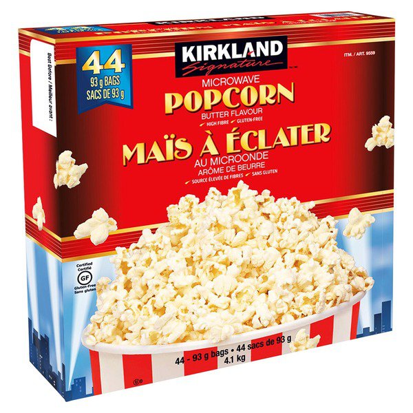 Kirkland Signature Microwave Butter Popcorn Coastal Connection
