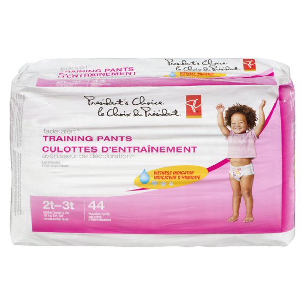 Presidents Choice Fade Alert Training Pants Size 3T & 4T For Girls