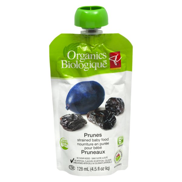 PC Organics Strained Baby Food Prunes