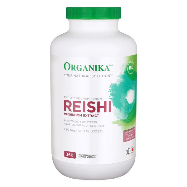 Organika Reishi Mushroom Extract 250 mg Vegetarian Capsules