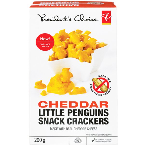 President's Choice Regular Cheddar Little Penguins Snack Crackers
