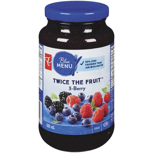 Presidents Choice Blue Menu Mixed Berries Fruit Spread