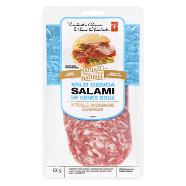 Presidents Choice Prepacked Nc Mild Genoa Salami