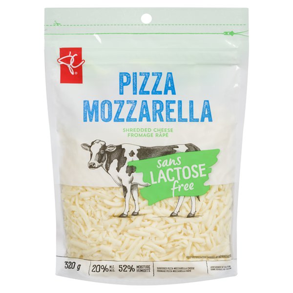President's Choice Lactose Free Mozzarella Shredded Cheese Pizza