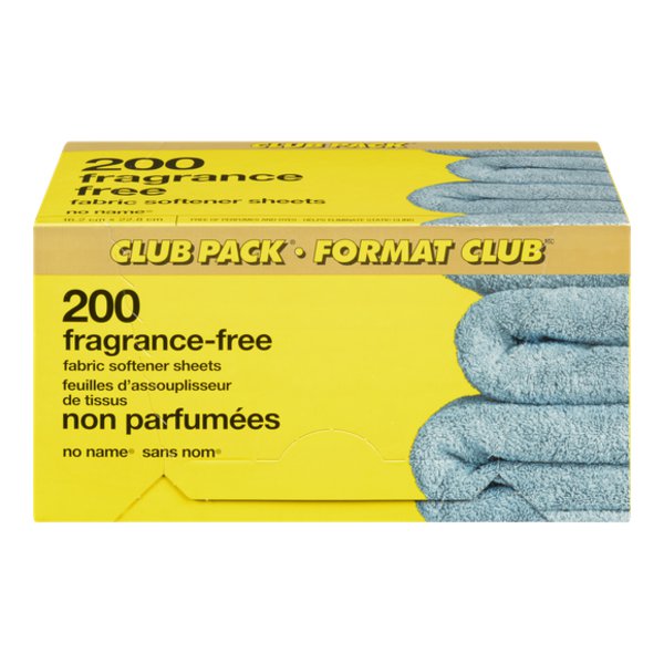 No Name Fragrance Free Fabric Softener Sheet