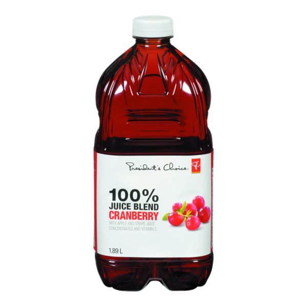 Presidents Choice Regular 100% Cranberry Juice Blend
