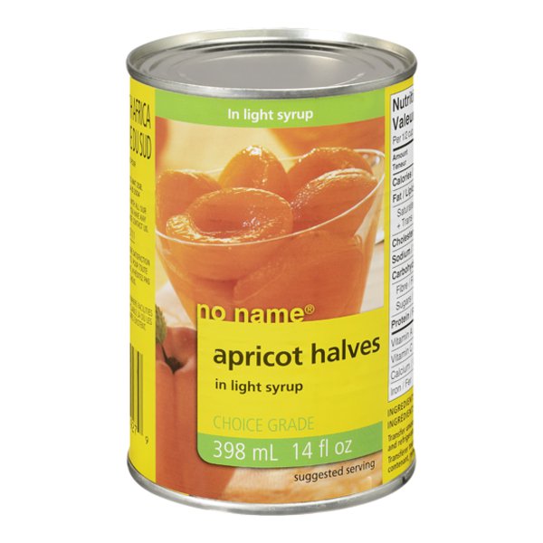 No Name Apricot Halves in Light Syrup