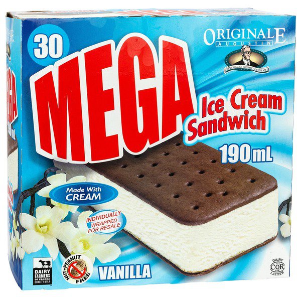 Originale Augustin Mega Vanilla Ice Cream Sandwich
