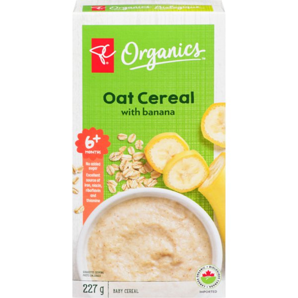 Presidents Choice Organics Oat Cereal With Banana