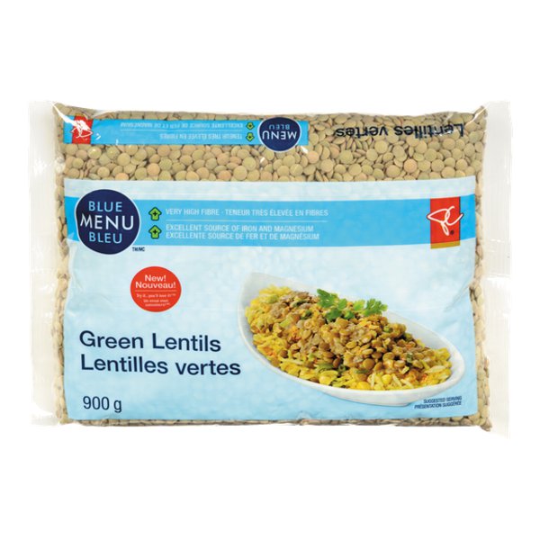 Presidents Choice Blue Menu Green Lentils