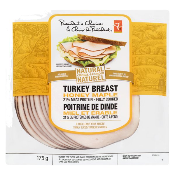 President's Choice Prepackaged Honey Maple Extra Lean Turkey Breast