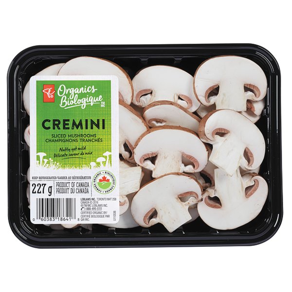Presidents Choice Sliced Cremini Mushroom