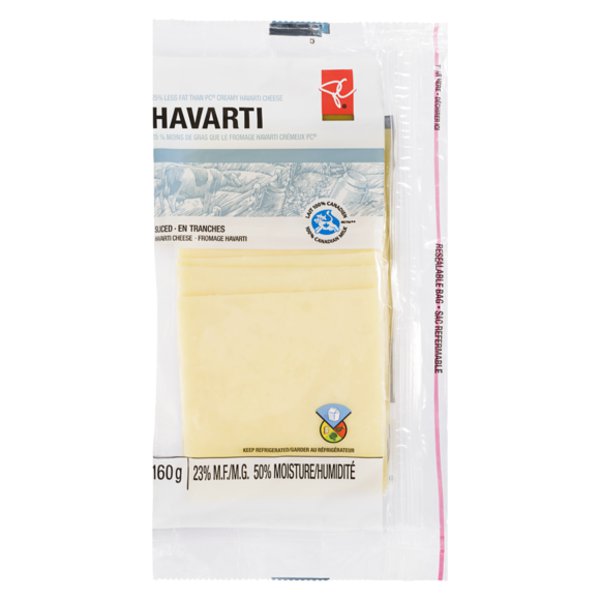 Presidents Choice Less Fat Havarti Sliced Cheese